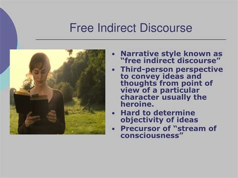 free indirect discourse example jane austen