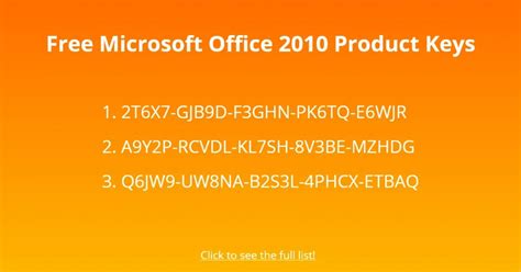 free microsoft excel 2010 product key codes