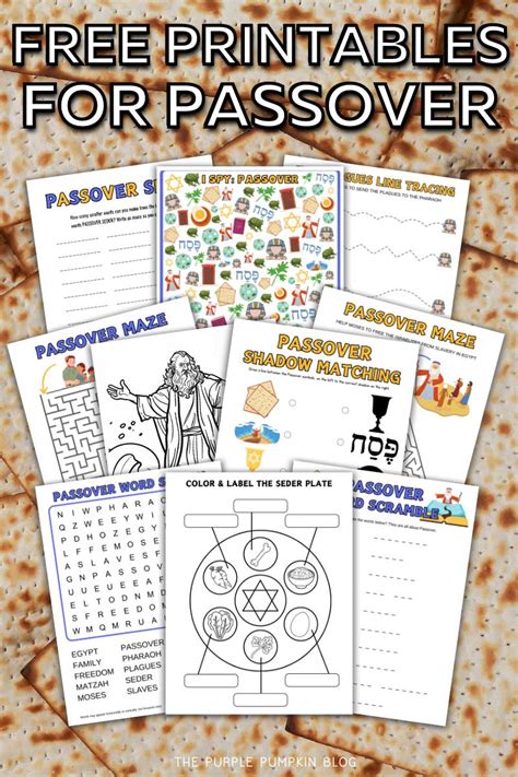 Free Printable Passover Worksheets