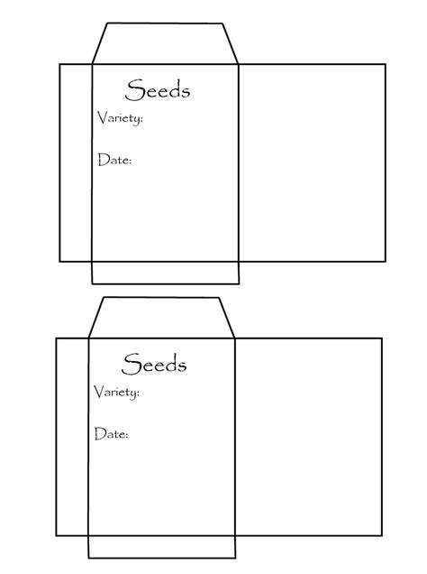 Free Printable Seed Packets Templates