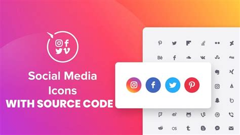 free social media icons html code