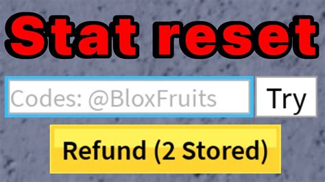 free stat reset code in blox fruits