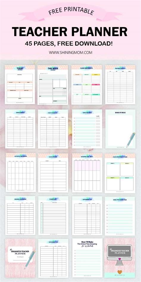 Free Teacher Planner Printable