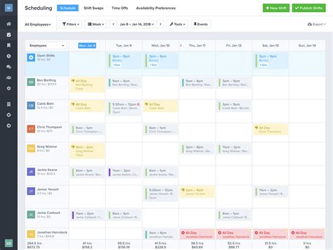 free work schedule maker with hours