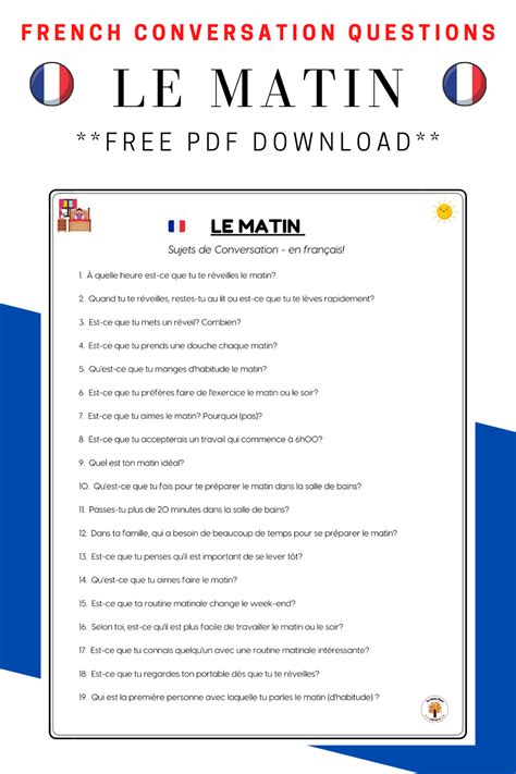 french basic conversation questions
