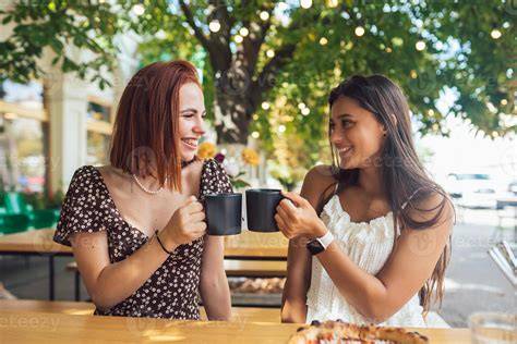 Friends having coffee