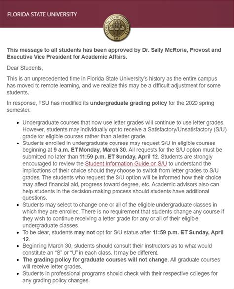 fsu failed class policy