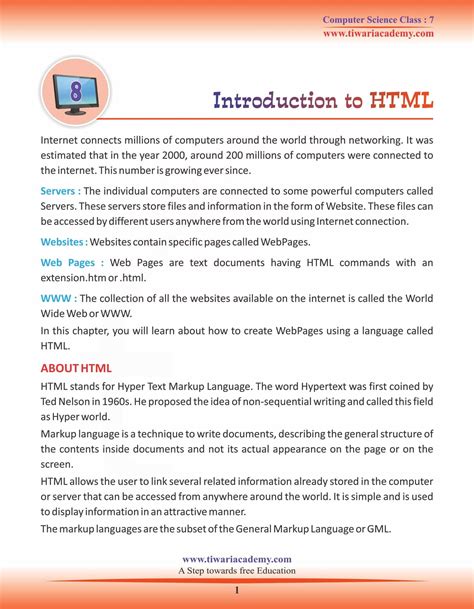 full form of html in computer class 7