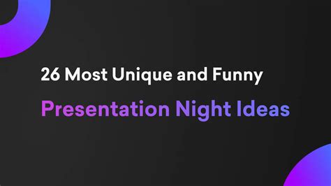 fun topics for presentation night