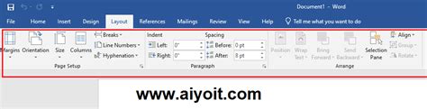 function of design tab in ms word