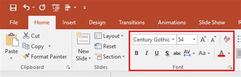 function of font in ms powerpoint