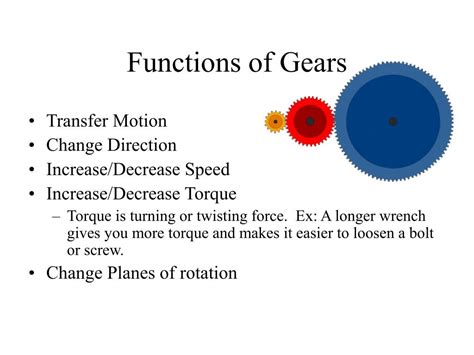 function of gear