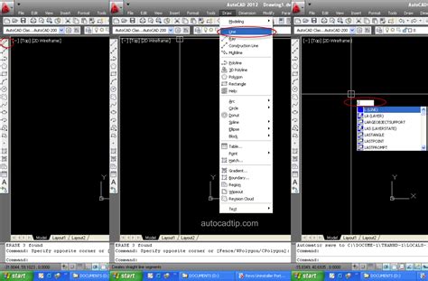 function of line command in autocad
