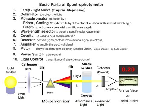 function of pilot light in spectrophotometer