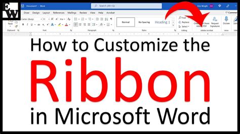 function of ribbon in ms word