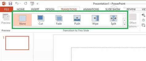 function of transition in ms powerpoint