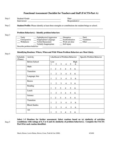 functional assessment examples pdf