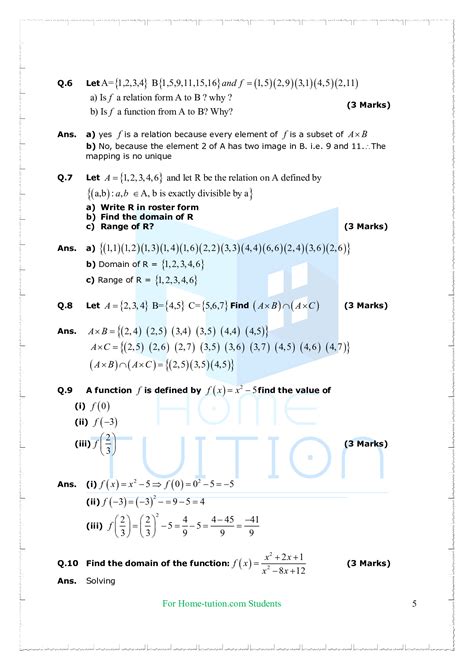 functions important questions