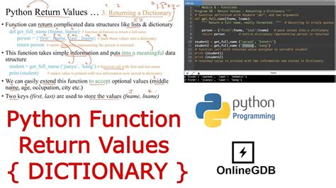 functions with dictionary python