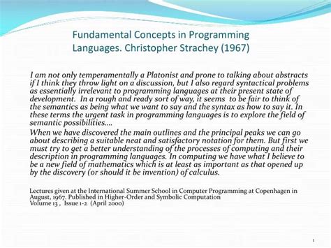 fundamental concepts in programming languages strachey