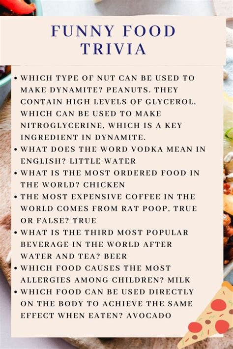 funny food questions and answers