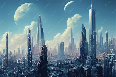 futuristic city concept