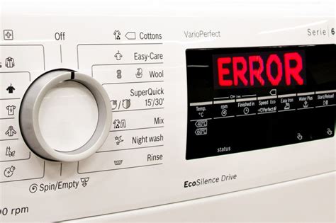 fuzzy logic washing machine error codes