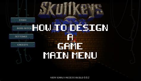 game main menu examples