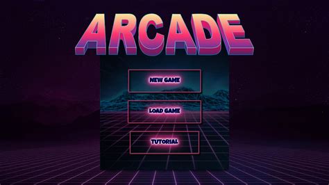 game menu examples