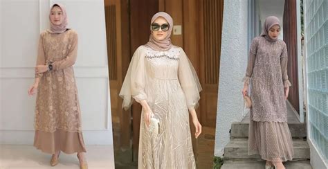 gamis brokat simple modern