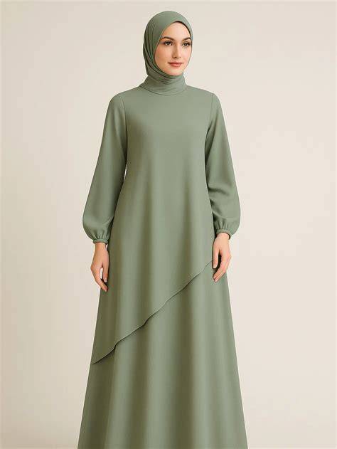 gamis cape layer elegan
