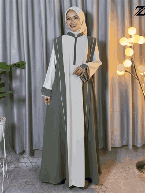 gamis two tone minimalis