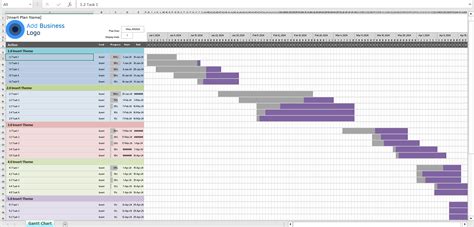 gantt project planner excel free
