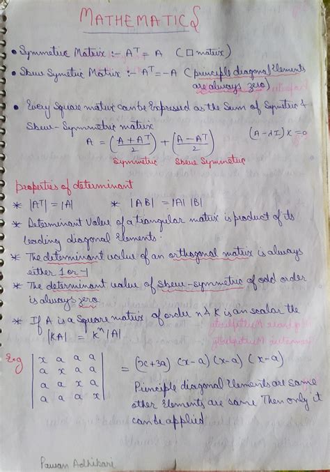 gate mathematics short notes pdf