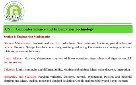 gate syllabus for cse pdf