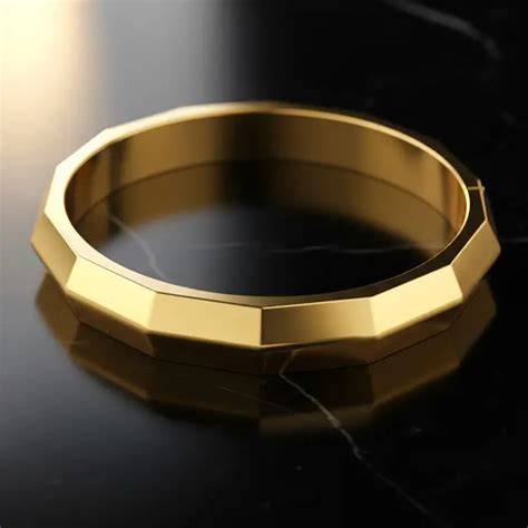gelang bangle geometris emas