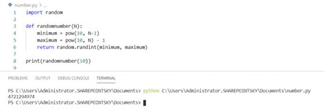 generate 10 digit random number in python
