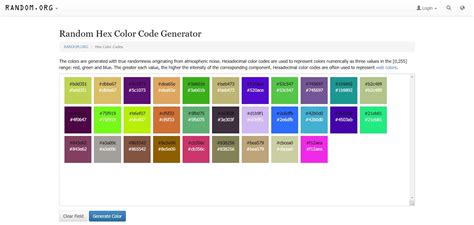 generate hex color code