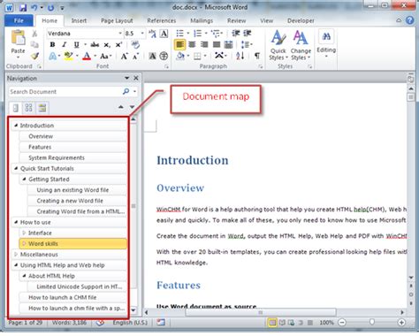 generate html from word document
