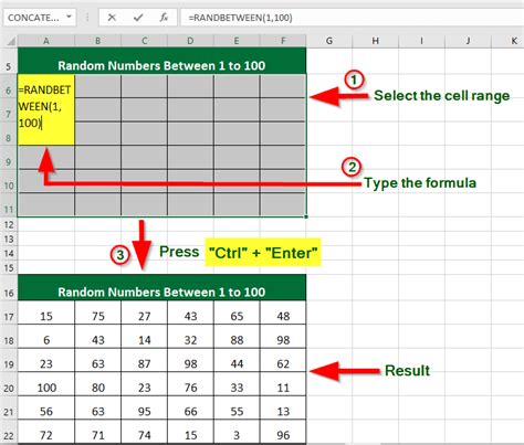 generate numbers from 1 to 100 in excel