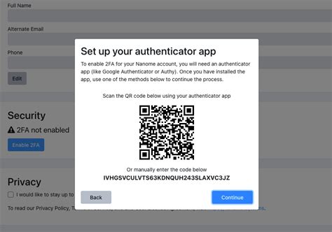 generate qr code for authenticator
