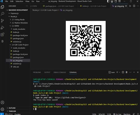 generate qr code for github repo