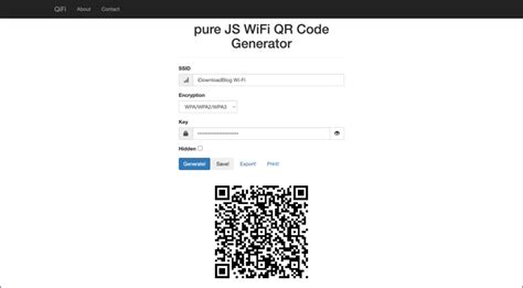 generate qr code for your wifi