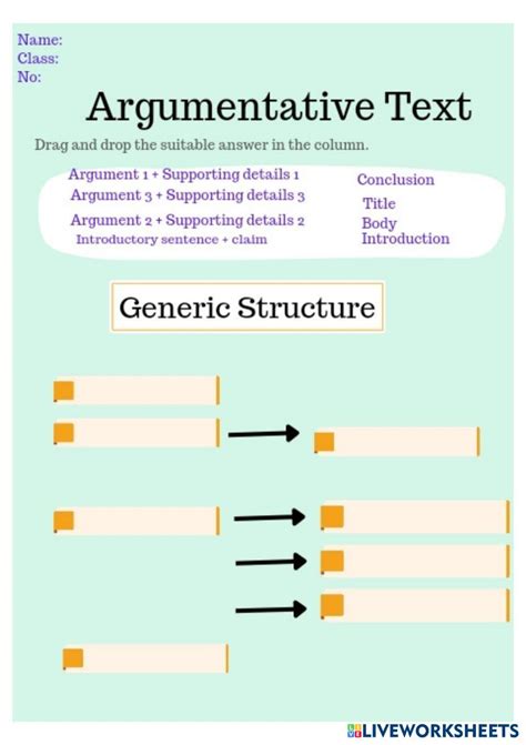 generic structure of argument text