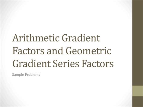 geometric gradient example problems with solutions