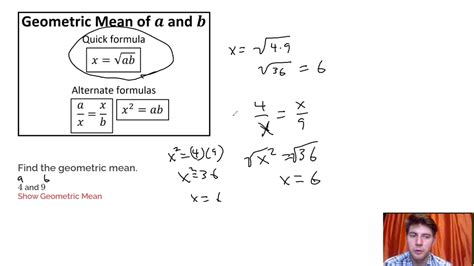 geometric means example problems with solutions