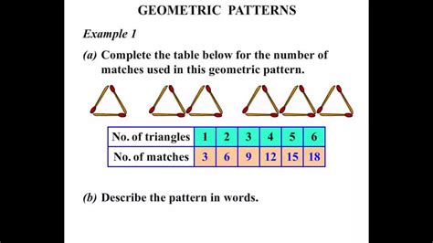 geometric patterns examples with answers grade 6