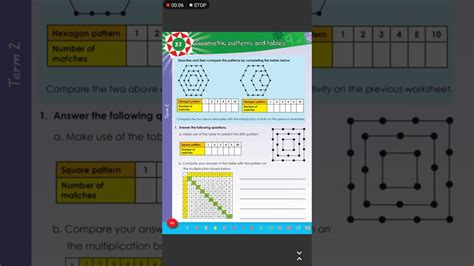 geometric patterns examples with answers grade 6 term 2