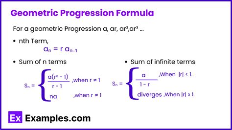 geometric progression examples pdf