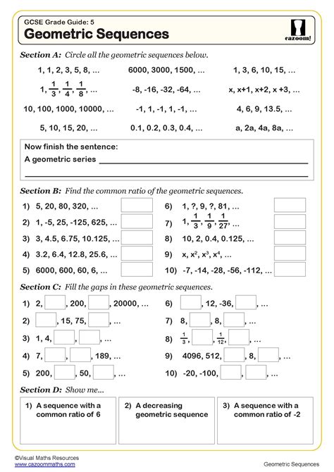 geometric sequence problems with solutions pdf grade 10